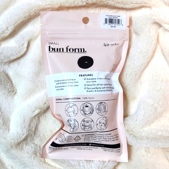 🆓️ W/ $35 Purchase! KITSCH Small Bun Form - Brown ~ NWT - Picture 3 of 5